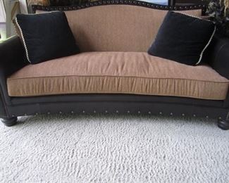 LEATHETR TRIMMED SOFA