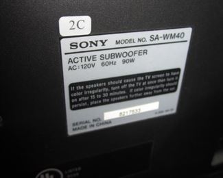 SONY SUBWOOFER