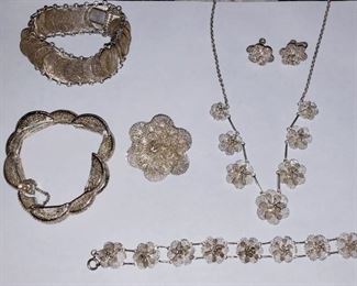 Antique Silver Filigree Jewelry 