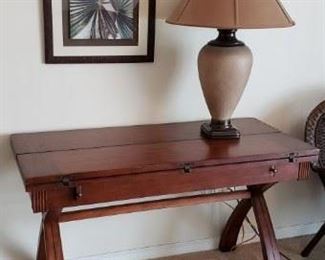 Contempory Expanable Wood Side Table