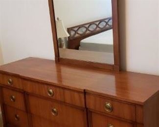 Vintage Mid Century Bedroom Furniture Dresser and Mirror by Century Furn. Co