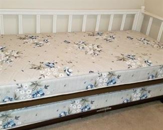 Trundle with two twin mattresses