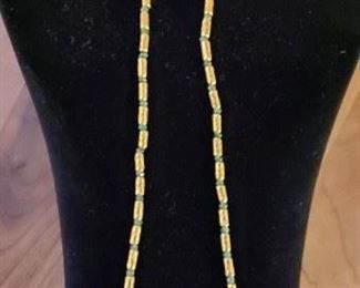 24k Gold Necklace with Emeralds by Cressida