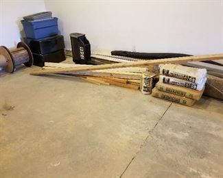 Lumber, Mailbox, Spools, Supplies
