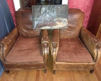 Antique Leather Chairs (Imported From France)