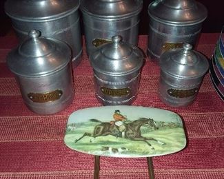 Antique Tin Canister Set (Imported From France)