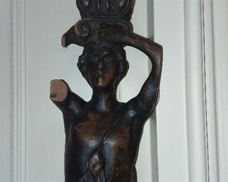 Hand Carved Figural Lady