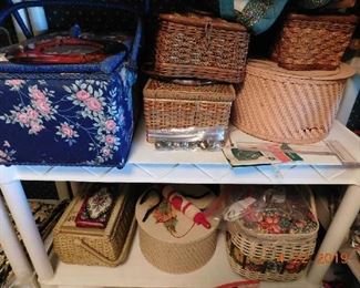 Sewing baskets.