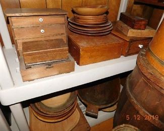 Primitive wooden items.
