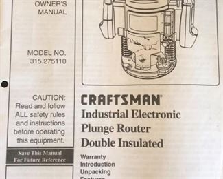 Craftsman Industrial Electronic Plunge Router