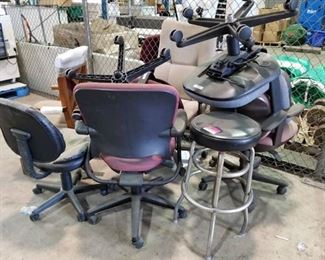 Lot of Computer Chairs and Various Chairs