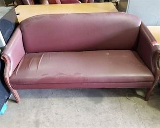 Burgandy Leather Couch