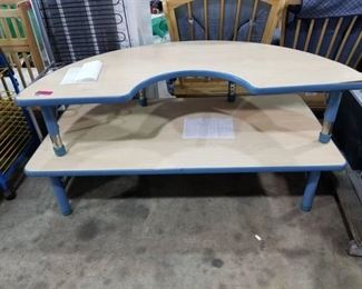 Kidney Shaped Kids Table and Rectangle Kids Table