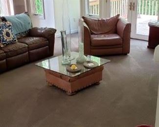 Leather chain with table $125