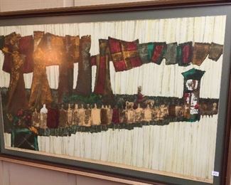 Really interesting art hangs in every room.