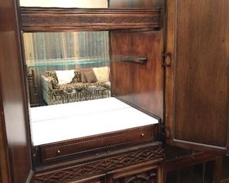 Lights up when opened.