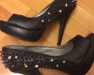  Sexy Qupid studded, spiked platform heels. Comfy.  Size 7.  Selling for $20