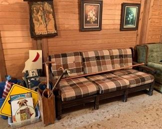 Metal signs, couch and more!