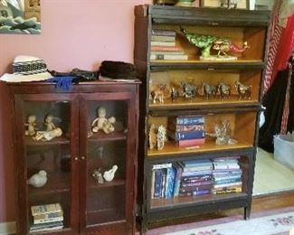 Several cabinets and lawyers bookshelf 