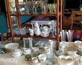 Lots of crystal, dishes and more