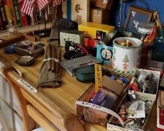 Lots of office odds and ends and cook books