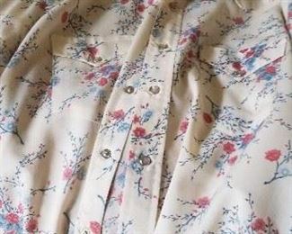 Vintage men's snap button cowboy shirt