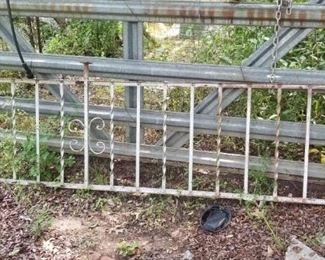 Large piece of vintage metal fencing