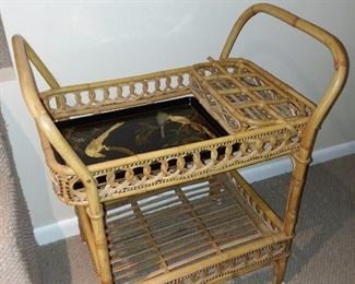 Wicker Tea Cart
