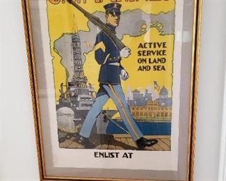 World War I antique posters.