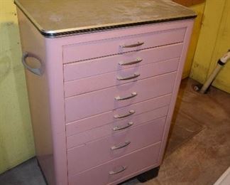 Vintage Metal Pink Cabinet