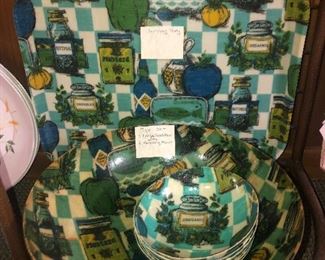 Vintage MCM salad set 