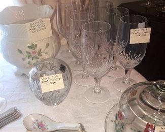 Crystal glassware - stems and vases