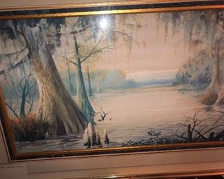 Signed watercolor circa 1920 by D. Marino