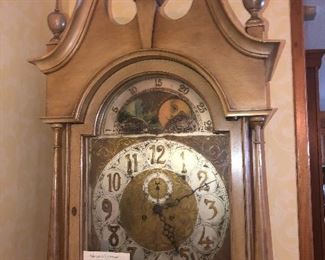 Grandfather Clock with sun and moon phase movement