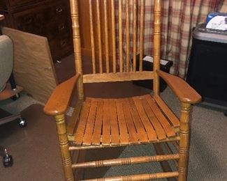 Vintage solid wood rocking chair