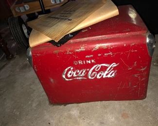 Vintage metal Coca Cola cooler