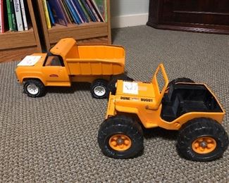 Tonka dune buggy and dump truck