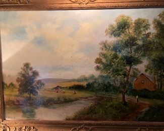 Framed original oil on canvas signed “E. Parsons”