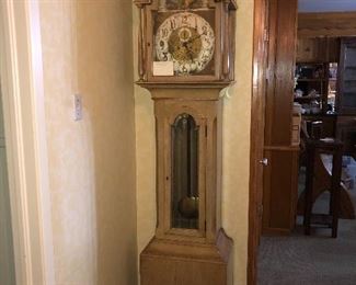 Very ornate old grandfather clock 