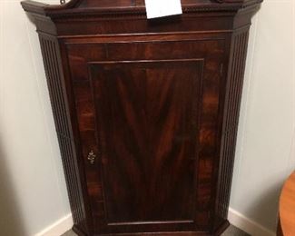 Mahogany flame hanging cabinet