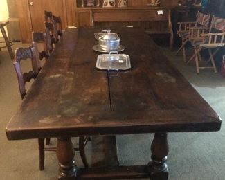Solid oak French executive meeting/ farm house table. 