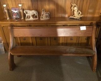 Oak church pew