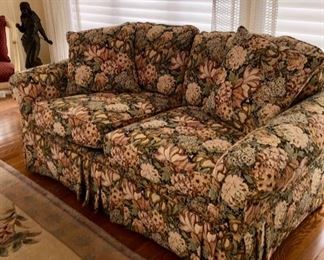 Floral sofas & Chinese area rug