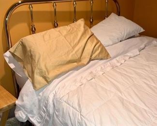 Full size brass bed