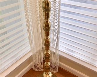 Brass floor candle stand