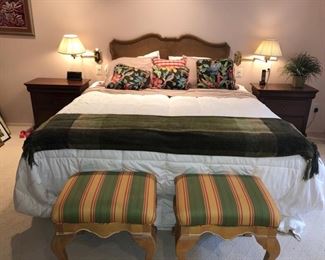 King bedroom set with adjustable mattress