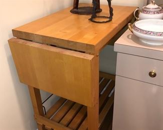 Butcher block cart