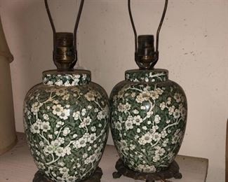 Pair vintage lamps