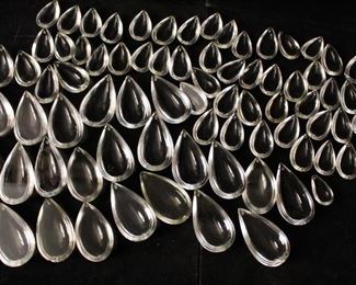 Collection of antique hand cut chandelier crystals