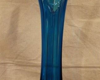 Large Viking Glass mid century cobalt glass vase